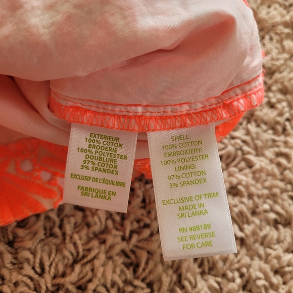 Neon Coral Shell Skort - Picture 5 of 6